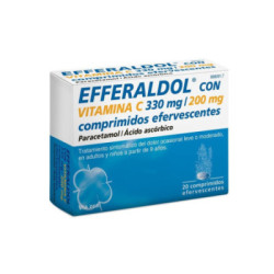 Efferaldol con vitamina c 330 mg/200 mg 20 comprimidos efervescentes
