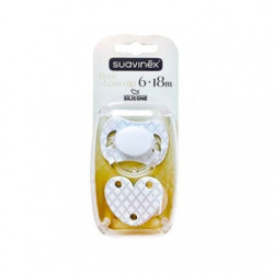 Suavinex White Chup Anatom Silic 6-18 M+ Broche