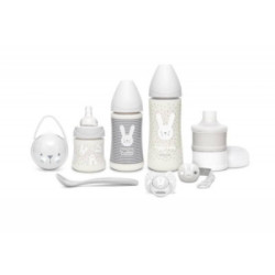 Set Vasos Y Biberones Silicona Suavinex White