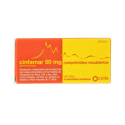 Cinfamar 50 mg 4 comprimidos recubiertos