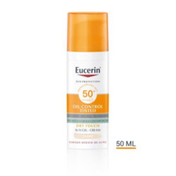 Eucerin Sun Protection Spf 50+ Oil Control Tinted 1 Tubo 50 Ml Color Claro